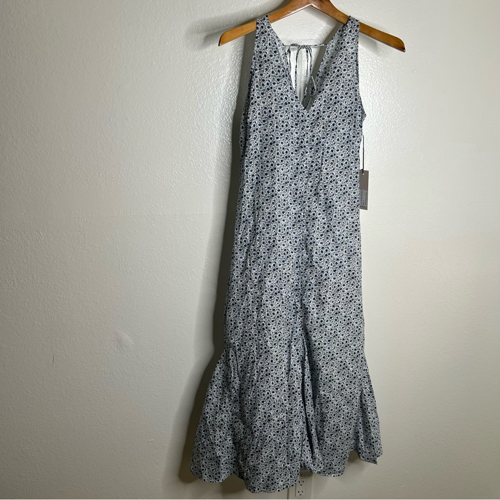 NWT Nation 100% Organic Cotton Lighweight Floral Tie Back Tank Midi Dress